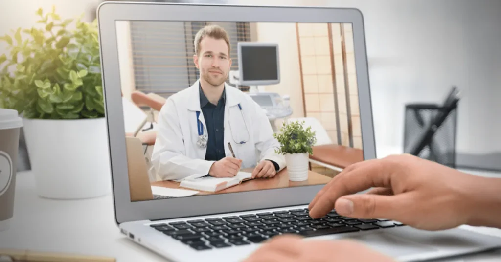 Depiction of a telemedicine physician assistant job