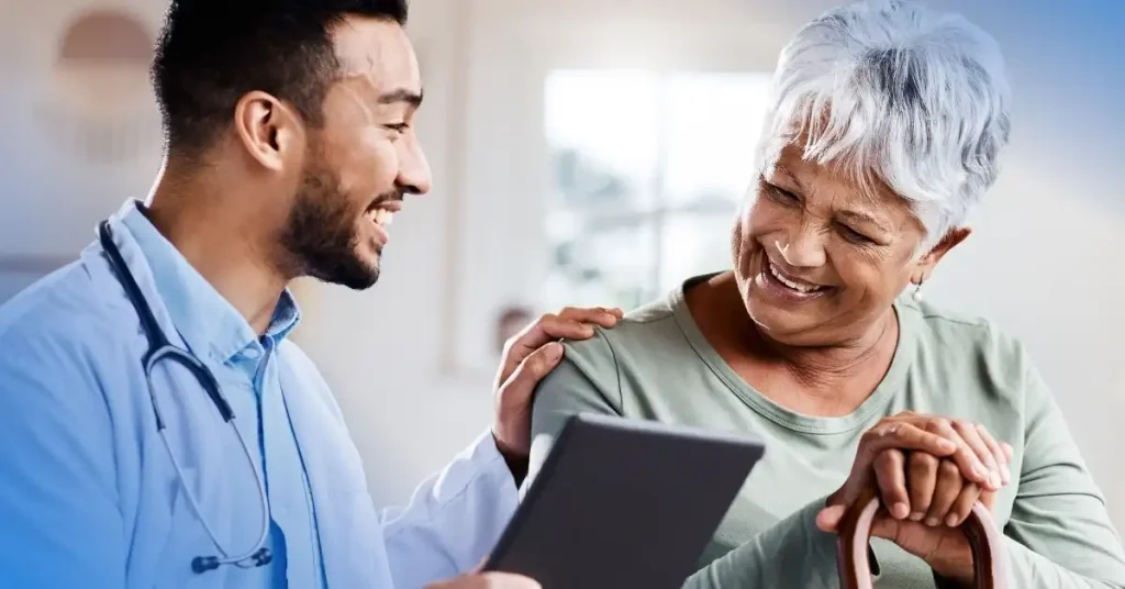 Physician Assistant with a patient