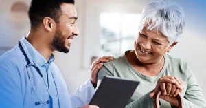 Physician Assistant with a patient